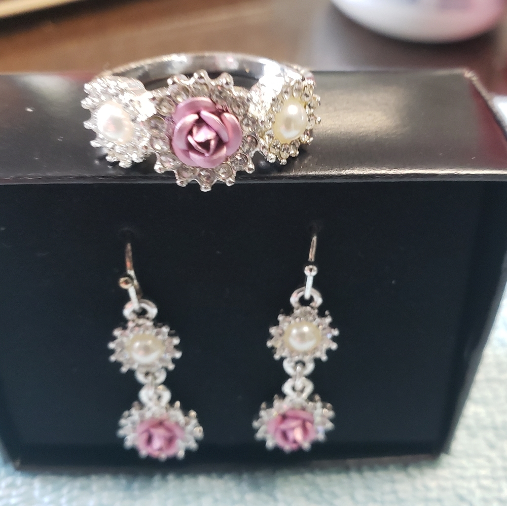 Avon ring and earrings